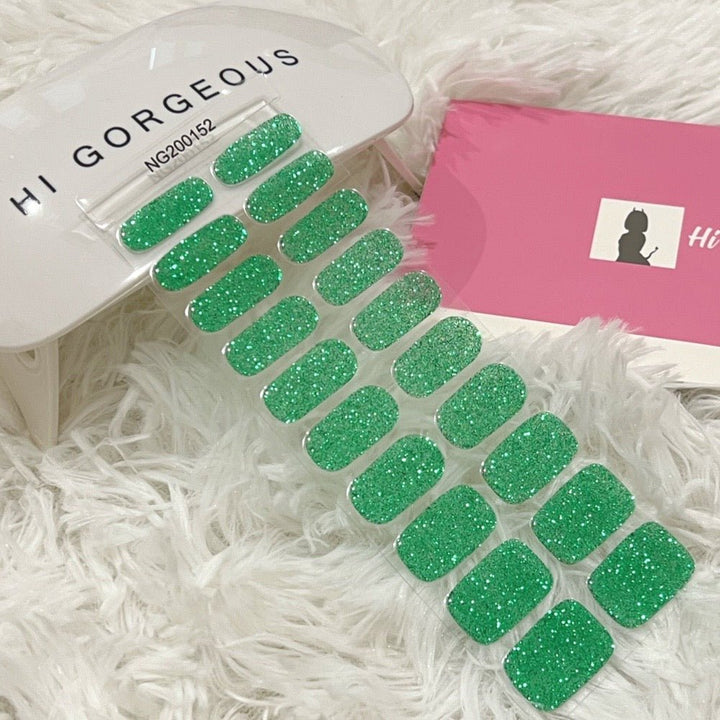 SEMI CURED GEL NAIL STICKER Devil J Collection N Green Light - Hi Gorgeous AU