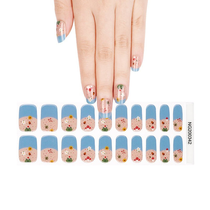 SEMI CURED GEL NAIL STICKER Devil J Collection N Happy French - Hi Gorgeous AU