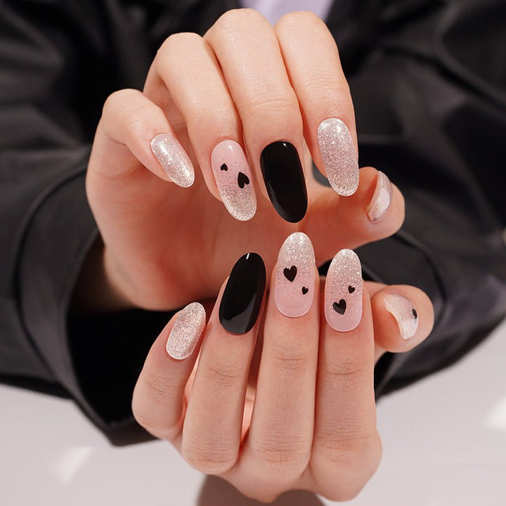 SEMI CURED GEL NAIL STICKER Devil J Collection N Hearts & Haze - Hi Gorgeous AU