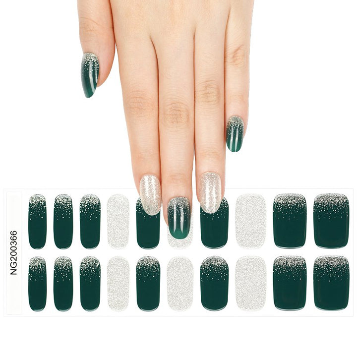 SEMI CURED GEL NAIL STICKER Devil J Collection N Jungle Green - Hi Gorgeous AU