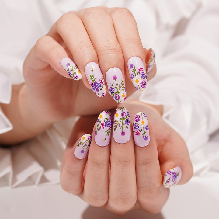 SEMI CURED GEL NAIL STICKER Devil J Collection N Lavender Bloom - Hi Gorgeous AU