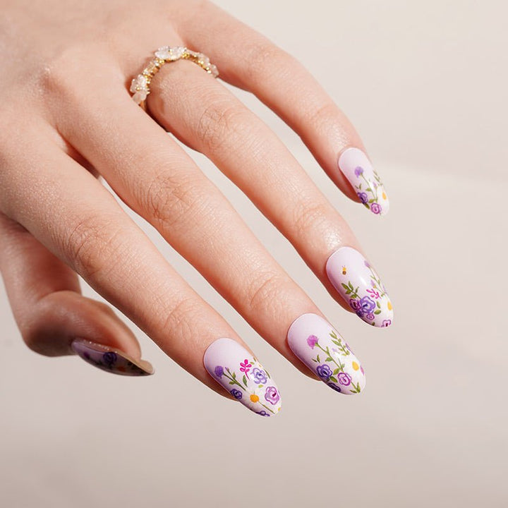 SEMI CURED GEL NAIL STICKER Devil J Collection N Lavender Bloom - Hi Gorgeous AU