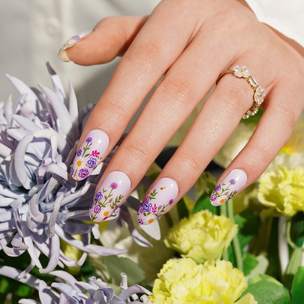 SEMI CURED GEL NAIL STICKER Devil J Collection N Lavender Bloom - Hi Gorgeous AU