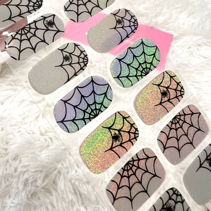 SEMI CURED GEL NAIL STICKER Devil J Collection N lazer Spider (Halloween Limited) - Hi Gorgeous AU