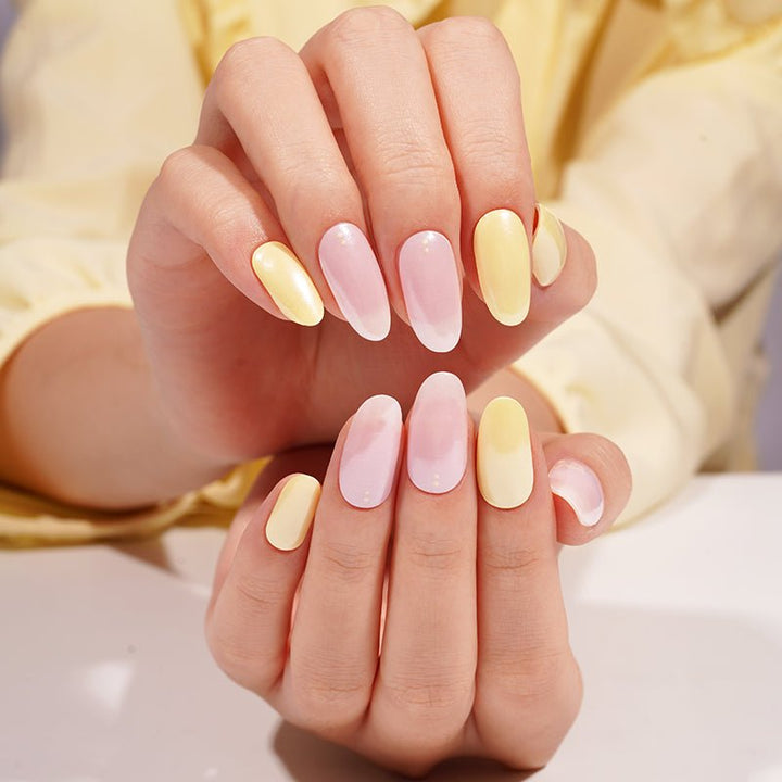SEMI CURED GEL NAIL STICKER Devil J Collection N Lemon Blush - Hi Gorgeous AU