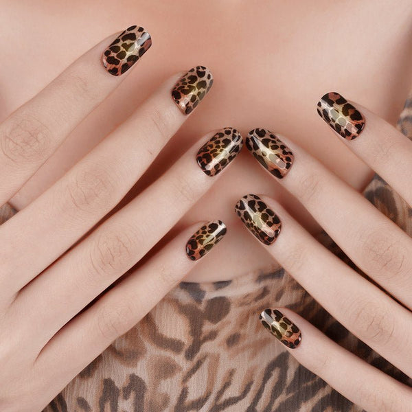 SEMI CURED GEL NAIL STICKER Devil J Collection N Leopard Sorbet - Hi Gorgeous AU