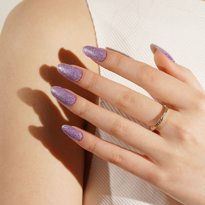 SEMI CURED GEL NAIL STICKER Devil J Collection N Lilac Stardust - Hi Gorgeous AU