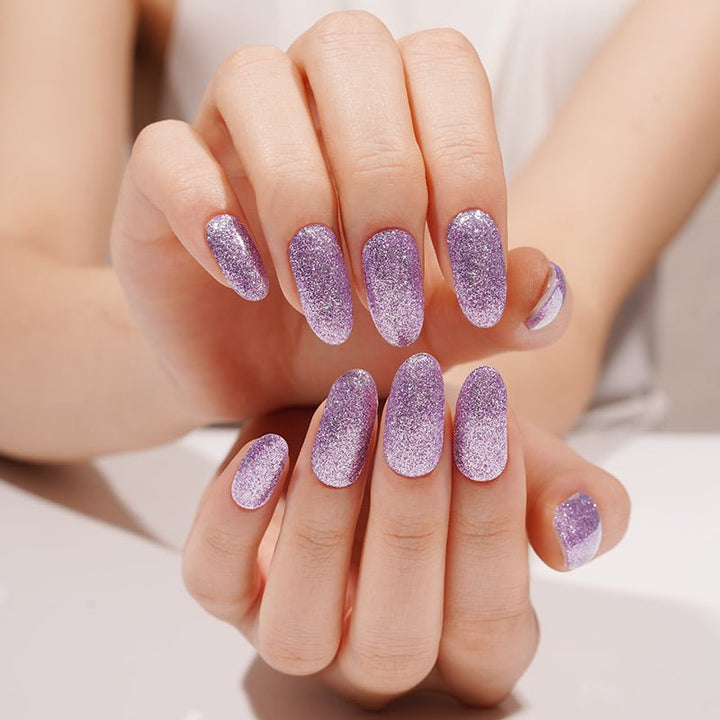SEMI CURED GEL NAIL STICKER Devil J Collection N Lilac Stardust - Hi Gorgeous AU