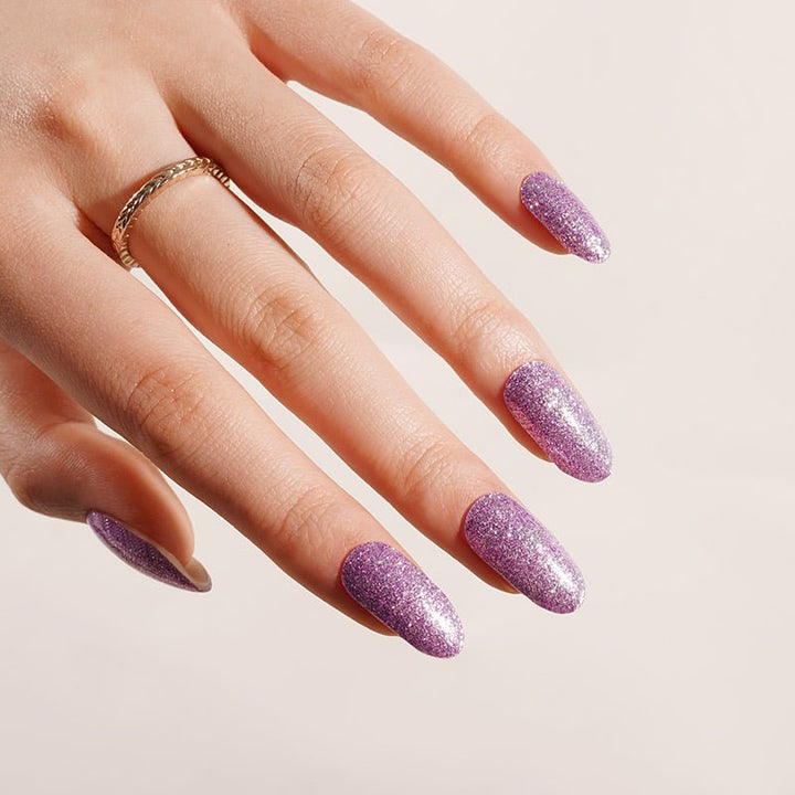 SEMI CURED GEL NAIL STICKER Devil J Collection N Lilac Stardust - Hi Gorgeous AU