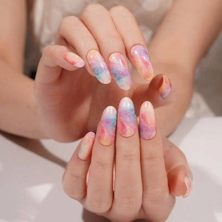SEMI CURED GEL NAIL STICKER Devil J Collection N Magic Rainbow - Hi Gorgeous AU