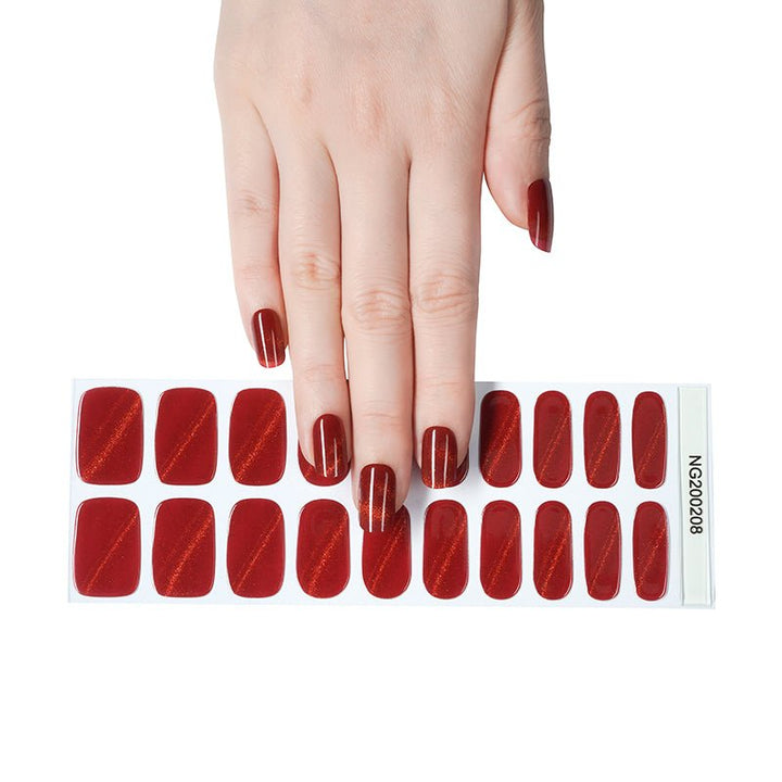 SEMI CURED GEL NAIL STICKER Devil J Collection N Magic Red - Hi Gorgeous AU