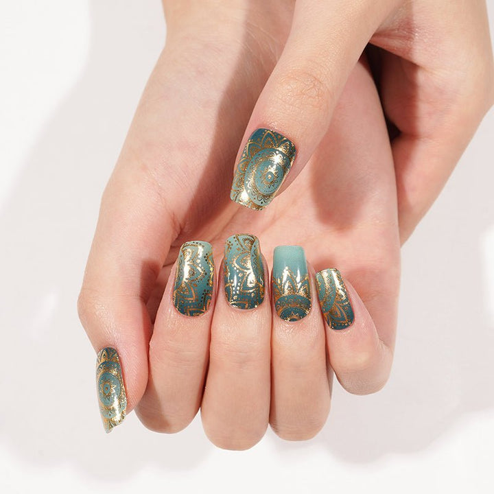 SEMI CURED GEL NAIL STICKER Devil J Collection N Mandala Dream - Hi Gorgeous AU