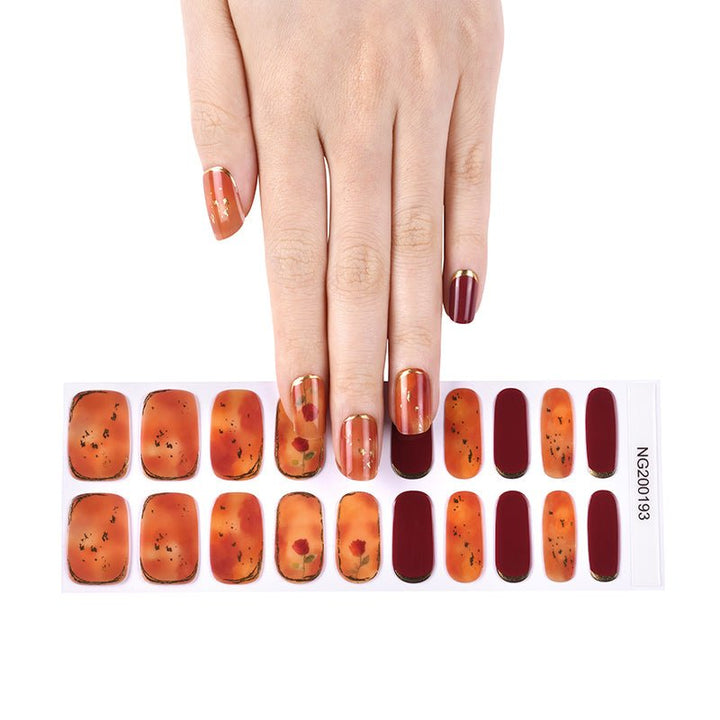 SEMI CURED GEL NAIL STICKER Devil J Collection N Maple Rose - Hi Gorgeous AU