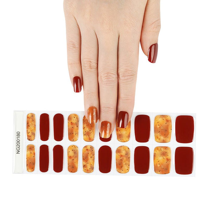 SEMI CURED GEL NAIL STICKER Devil J Collection N Maple Syrup - Hi Gorgeous AU