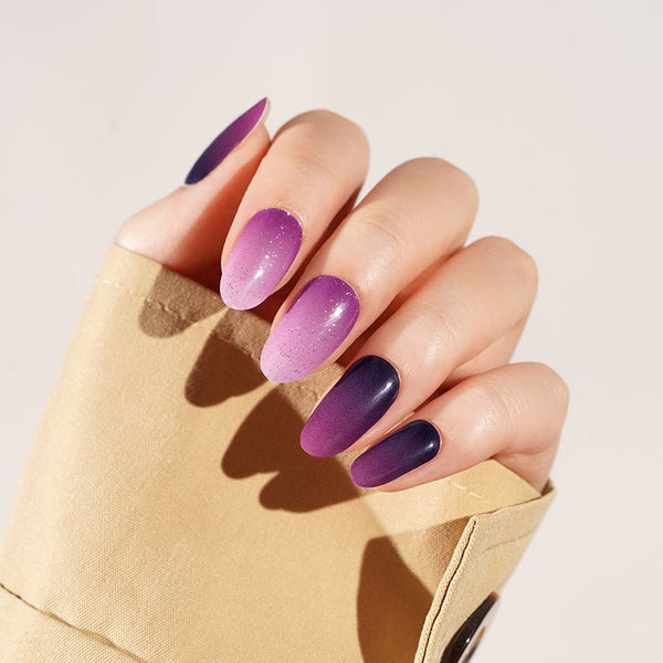 SEMI CURED GEL NAIL STICKER Devil J Collection N Midnight Amethyst - Hi Gorgeous AU