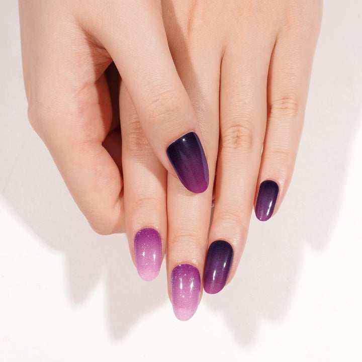SEMI CURED GEL NAIL STICKER Devil J Collection N Midnight Amethyst - Hi Gorgeous AU