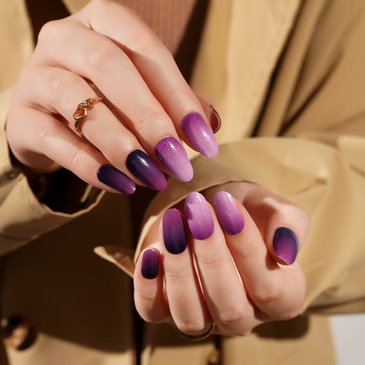 SEMI CURED GEL NAIL STICKER Devil J Collection N Midnight Amethyst - Hi Gorgeous AU