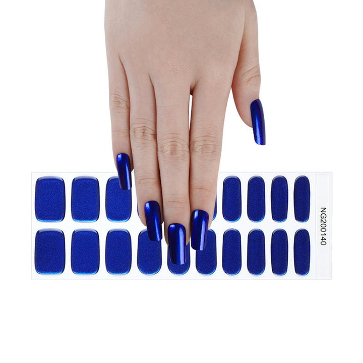 SEMI CURED GEL NAIL STICKER Devil J Collection N Midnight Blue - Hi Gorgeous AU