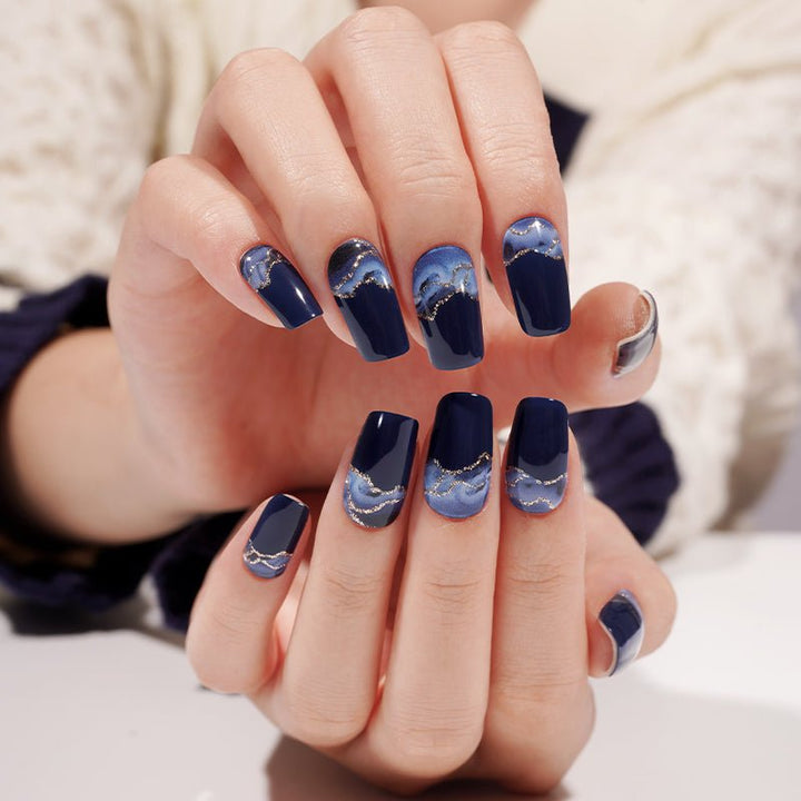 SEMI CURED GEL NAIL STICKER Devil J Collection N Midnight Waves - Hi Gorgeous AU