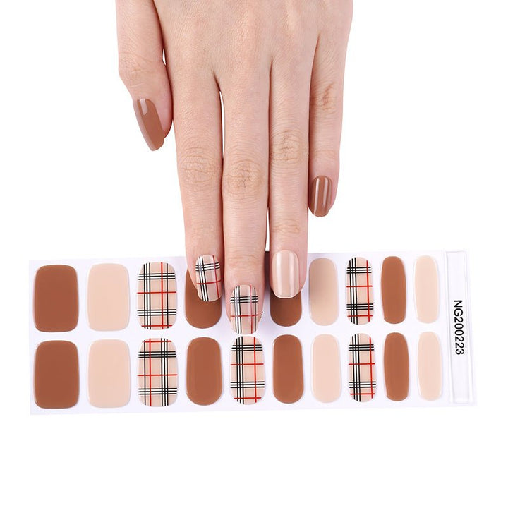 SEMI CURED GEL NAIL STICKER Devil J Collection N Milk Chocolate - Hi Gorgeous AU