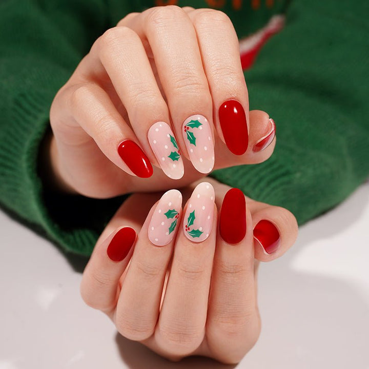 SEMI CURED GEL NAIL STICKER Devil J Collection N Mistletoe Magic ( 2025 Xmas Limited) - Hi Gorgeous AU