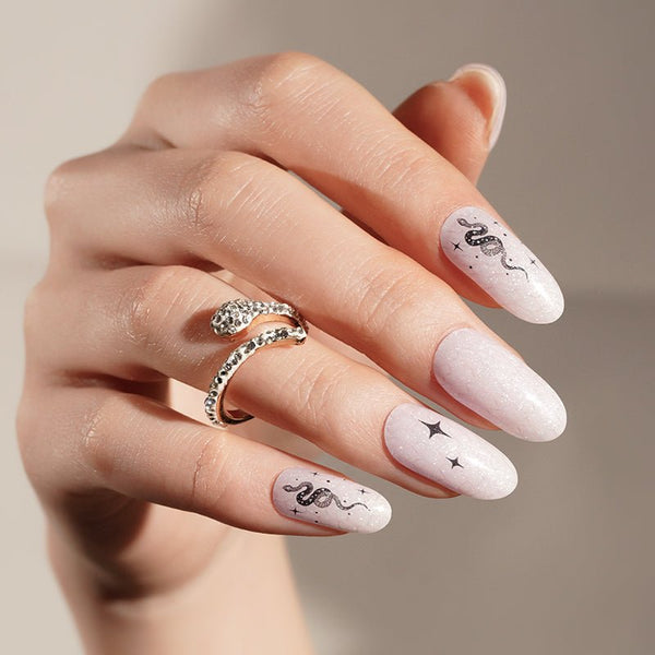 SEMI CURED GEL NAIL STICKER Devil J Collection N Moon Serpent - Hi Gorgeous AU