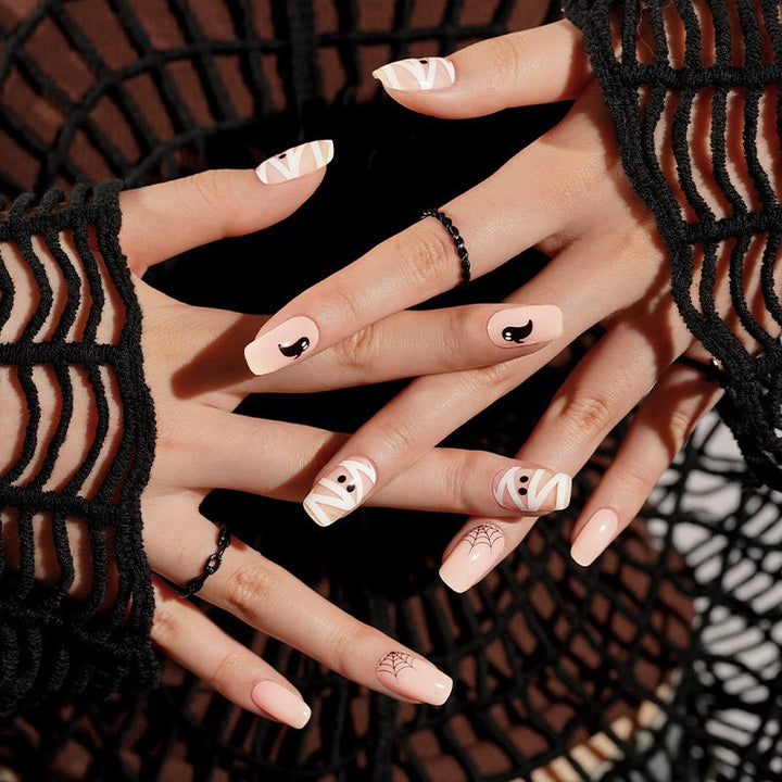 SEMI CURED GEL NAIL STICKER Devil J Collection N Mummy Boo (Halloween Limited) - Hi Gorgeous AU