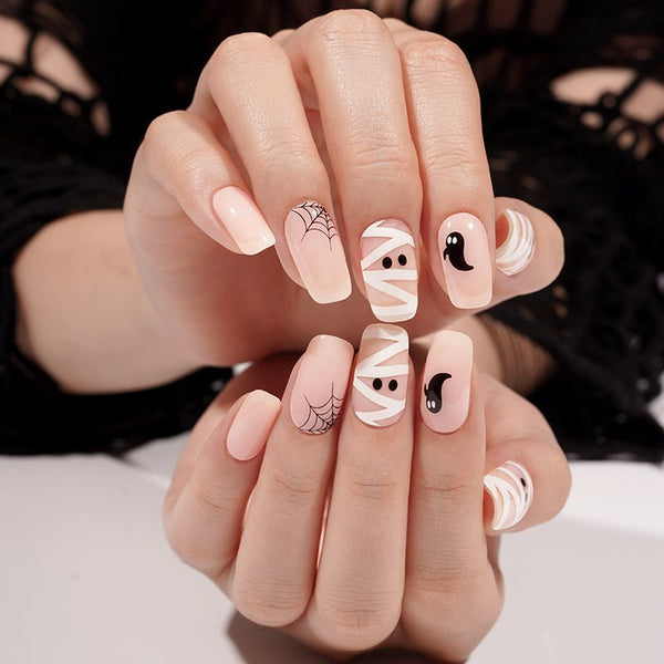 SEMI CURED GEL NAIL STICKER Devil J Collection N Mummy Boo (Halloween Limited) - Hi Gorgeous AU