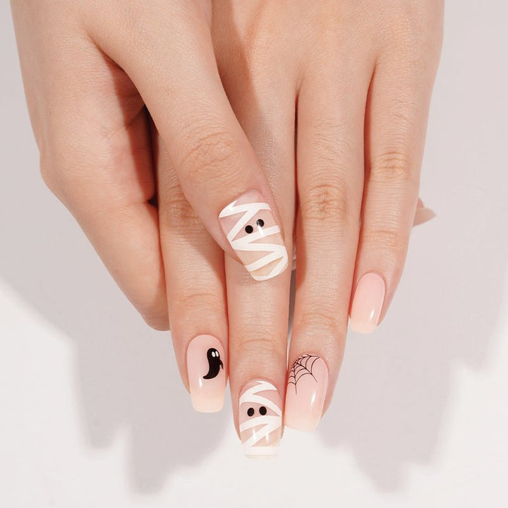 SEMI CURED GEL NAIL STICKER Devil J Collection N Mummy Boo (Halloween Limited) - Hi Gorgeous AU