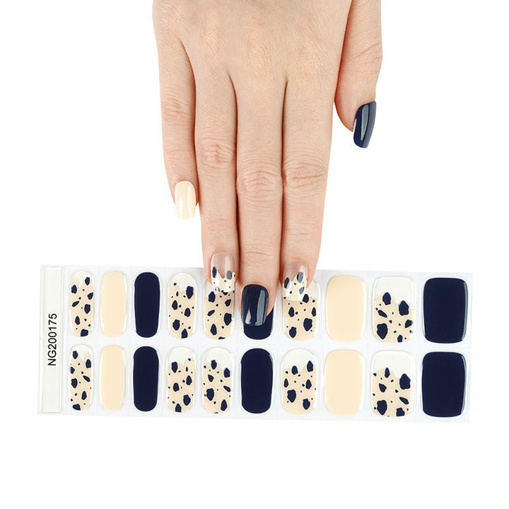 SEMI CURED GEL NAIL STICKER Devil J Collection N Navy - Hi Gorgeous AU