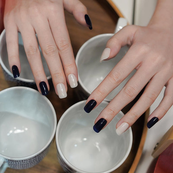 SEMI CURED GEL NAIL STICKER Devil J Collection N Navy Moonlight - Hi Gorgeous AU