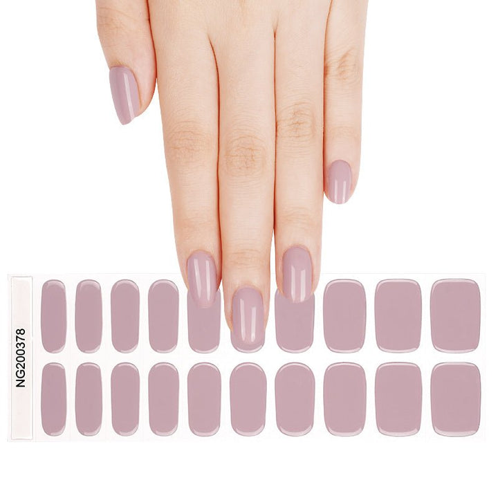 SEMI CURED GEL NAIL STICKER Devil J Collection N Nude Purple - Hi Gorgeous AU