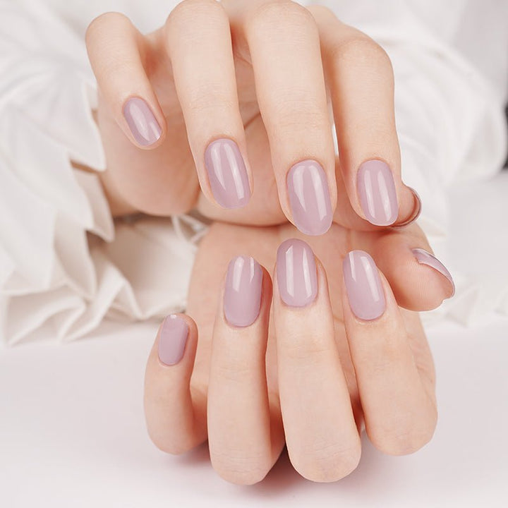 SEMI CURED GEL NAIL STICKER Devil J Collection N Nude Purple - Hi Gorgeous AU