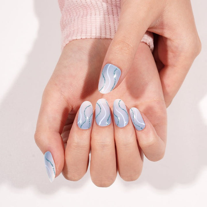 SEMI CURED GEL NAIL STICKER Devil J Collection N Ocean Breeze - Hi Gorgeous AU