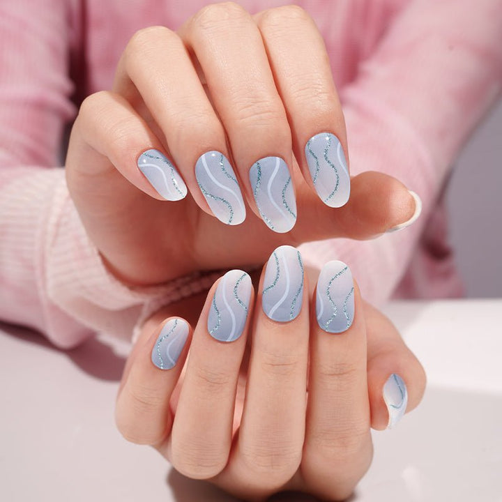 SEMI CURED GEL NAIL STICKER Devil J Collection N Ocean Breeze - Hi Gorgeous AU