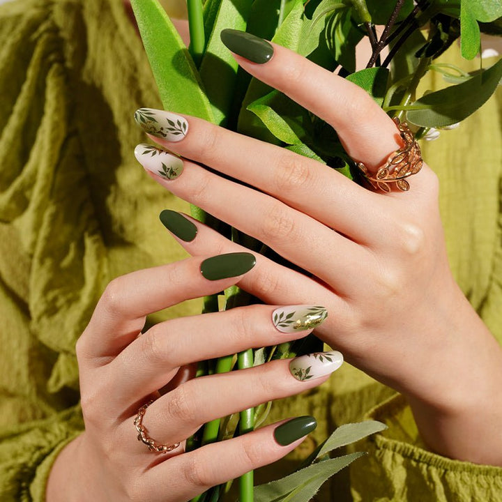 SEMI CURED GEL NAIL STICKER Devil J Collection N Olive Bloom - Hi Gorgeous AU