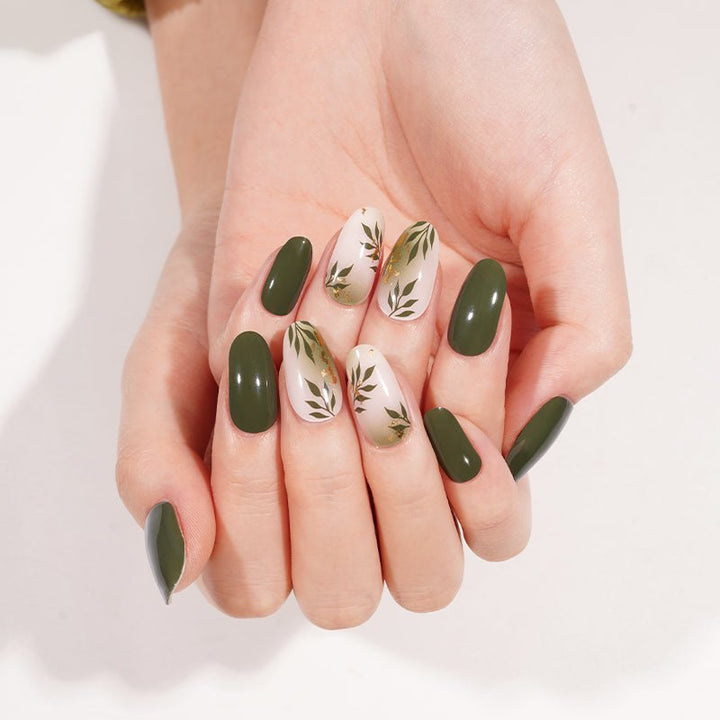 SEMI CURED GEL NAIL STICKER Devil J Collection N Olive Bloom - Hi Gorgeous AU