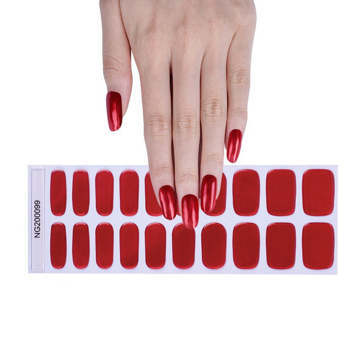 SEMI CURED GEL NAIL STICKER Devil J Collection N Opal Red - Hi Gorgeous AU