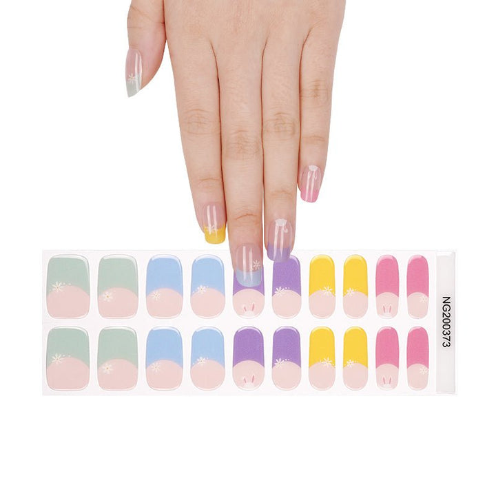 SEMI CURED GEL NAIL STICKER Devil J Collection N Pastel French - Hi Gorgeous AU