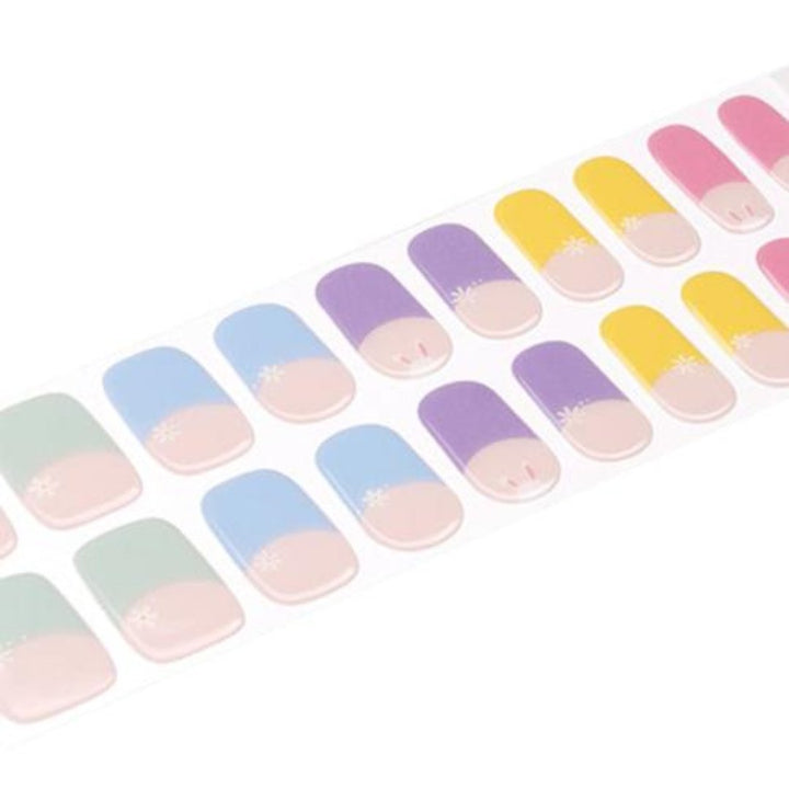 SEMI CURED GEL NAIL STICKER Devil J Collection N Pastel French - Hi Gorgeous AU