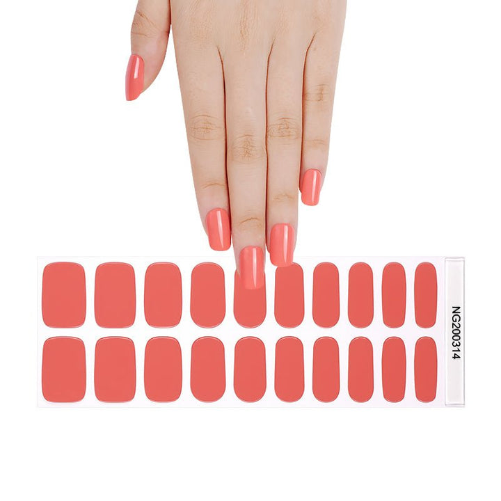 SEMI CURED GEL NAIL STICKER Devil J Collection N Peach - Hi Gorgeous AU