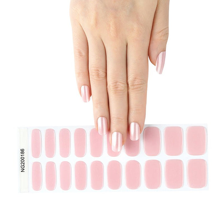 SEMI CURED GEL NAIL STICKER Devil J Collection N Pearl Pink - Hi Gorgeous AU