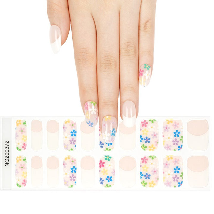 SEMI CURED GEL NAIL STICKER Devil J Collection N Petal French - Hi Gorgeous AU