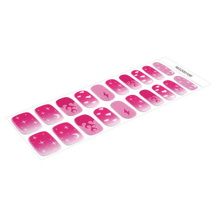 SEMI CURED GEL NAIL STICKER Devil J Collection N Pink Devil - Hi Gorgeous AU