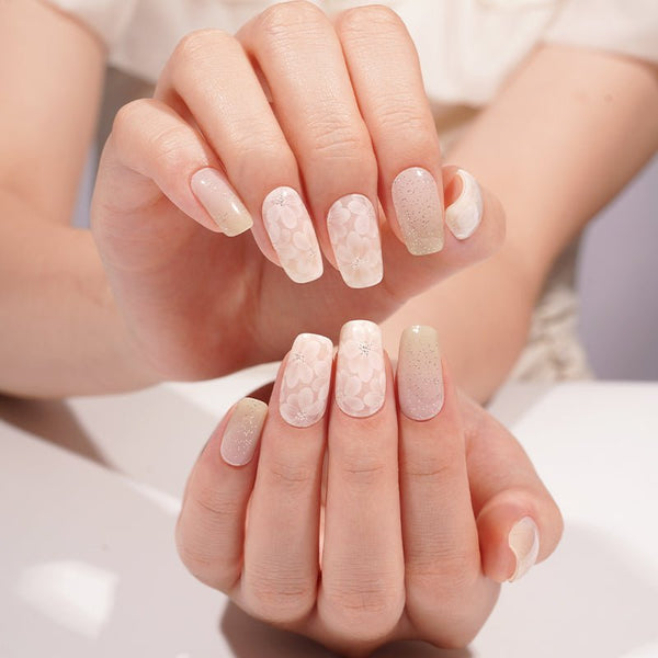 SEMI CURED GEL NAIL STICKER Devil J Collection N Pink Sakura - Hi Gorgeous AU