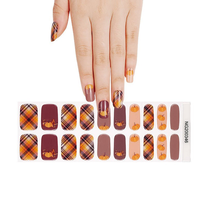 SEMI CURED GEL NAIL STICKER Devil J Collection N Pumpkin (Halloween Limited) - Hi Gorgeous AU