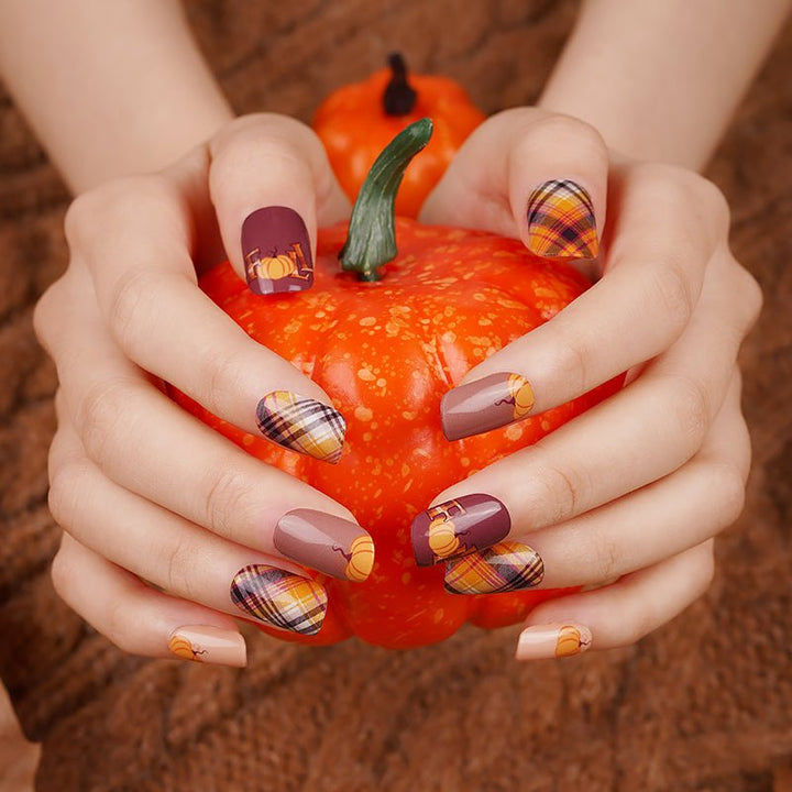 SEMI CURED GEL NAIL STICKER Devil J Collection N Pumpkin (Halloween Limited) - Hi Gorgeous AU