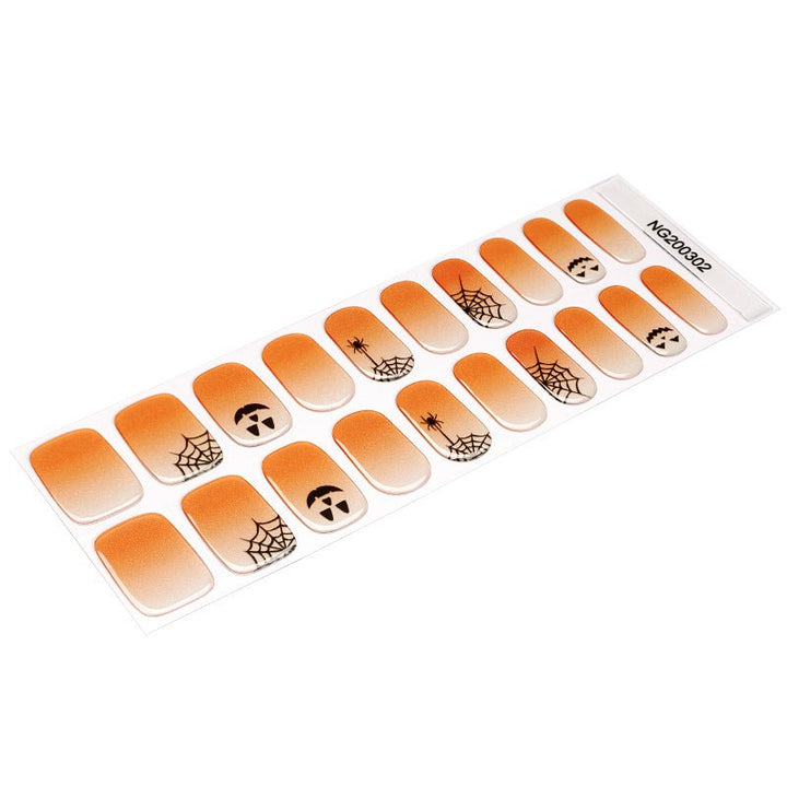 SEMI CURED GEL NAIL STICKER Devil J Collection N Pumpkin Web (Halloween Limited) - Hi Gorgeous AU