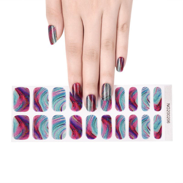 SEMI CURED GEL NAIL STICKER Devil J Collection N Rain Marble - Hi Gorgeous AU