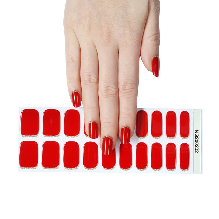 SEMI CURED GEL NAIL STICKER Devil J Collection N Red - Hi Gorgeous AU